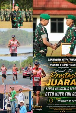 Ksatria Petarung RINDAM XV/PATTIMURA Taklukkan Lintasan 7K, Serda Agus Juara 1